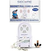 Secure Safety Solutions MAG-3 Magnet Pull Cord Chair &amp; Bed Exit Alarm | Fall Prevention for Dementia Patients, Elderly Adults, Wheelchair Monitor, Caregiver Alert System, Motion Sensor