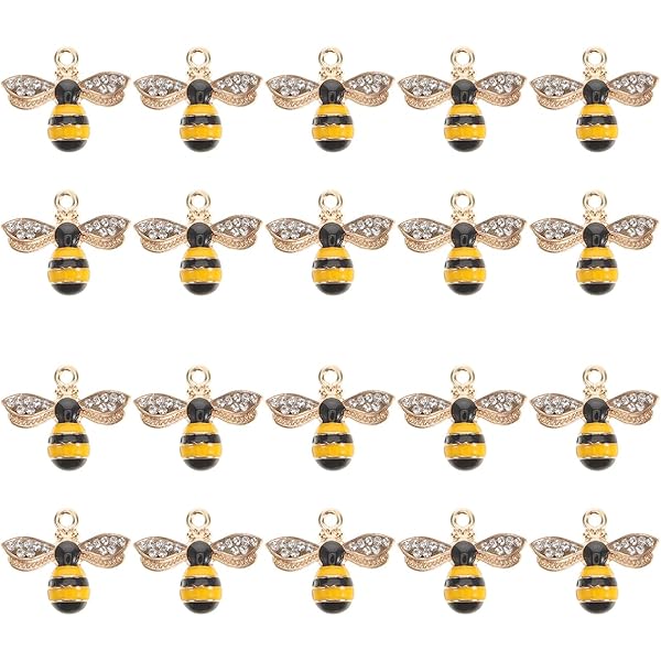 OEIPSMK Lot Of (x20) Gold Plated Crystal Rhinestones Enamel...