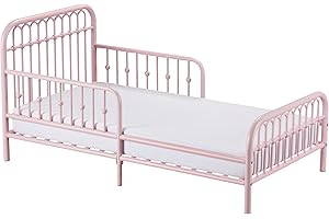Little Seeds Monarch Hill Ivy Metal Toddler Bed, Pink