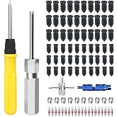 Linkstyle Tire Repair Kit, Tire Valve Tool Kit, Valve Core Remover Set | Compact Set Combines Puncture Repair and Valve Maintenance Essentials, Keeping Roadside Tire Supplies Ready When Needed