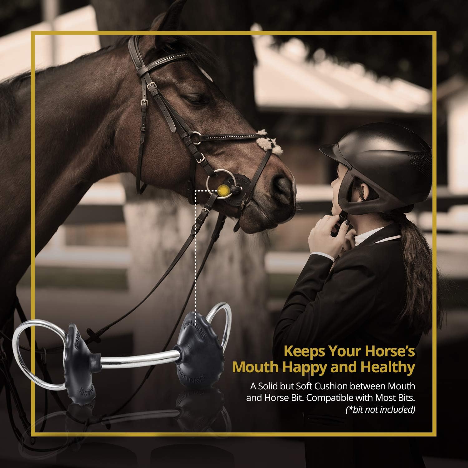 Kavallerie Gel Bit Guard - Soft and Flexible Rubber Bit Guards with Gel Contour, Protects Horse’s Mouth and Lips from Chafing and Pinching, Prevents Injuries and Works with Most Bit Types : Sports & Outdoors