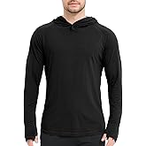 netdraw Men's Ultra-Soft Bamboo Viscose Hoodie Shirt UPF 50+ Sun Protection Long Sleeve Lightweight UV Shirt