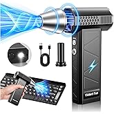 Upgraded Electric Air Duster, 360,000RPM Compressed Air Duster with Brushless Motor, LED Light, Cordless Rechargeable 4-Gear Mini Blower Jet Turbo Fan for Car, Keyboard, PC, Home, Outdoor