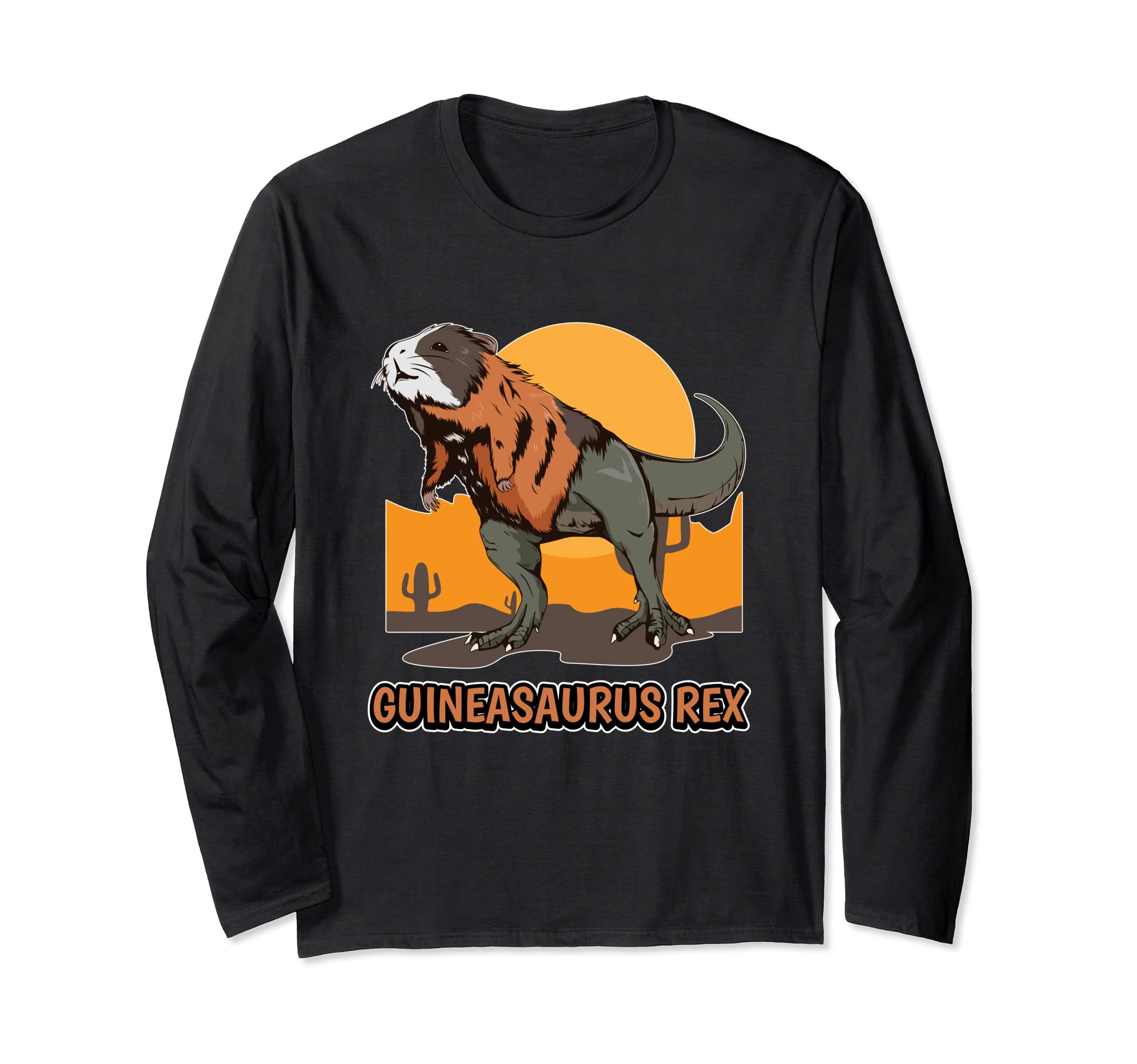 Kids Guineasaurus Rex Tyrannosaurus Cavy T-Rex Guinea Pig Long Sleeve T-Shirt