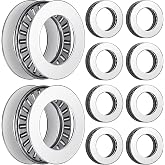 Nta1220 2tra 10 Sets Thrust Needle Roller Bearings with Washers, 0.75 Inch | Industrial Bearing, Nice Load Carrying Capacity and Stiffness, Thrust Needle Roller Bearing, 0.75 Inch Bore 1.25 Inch Od