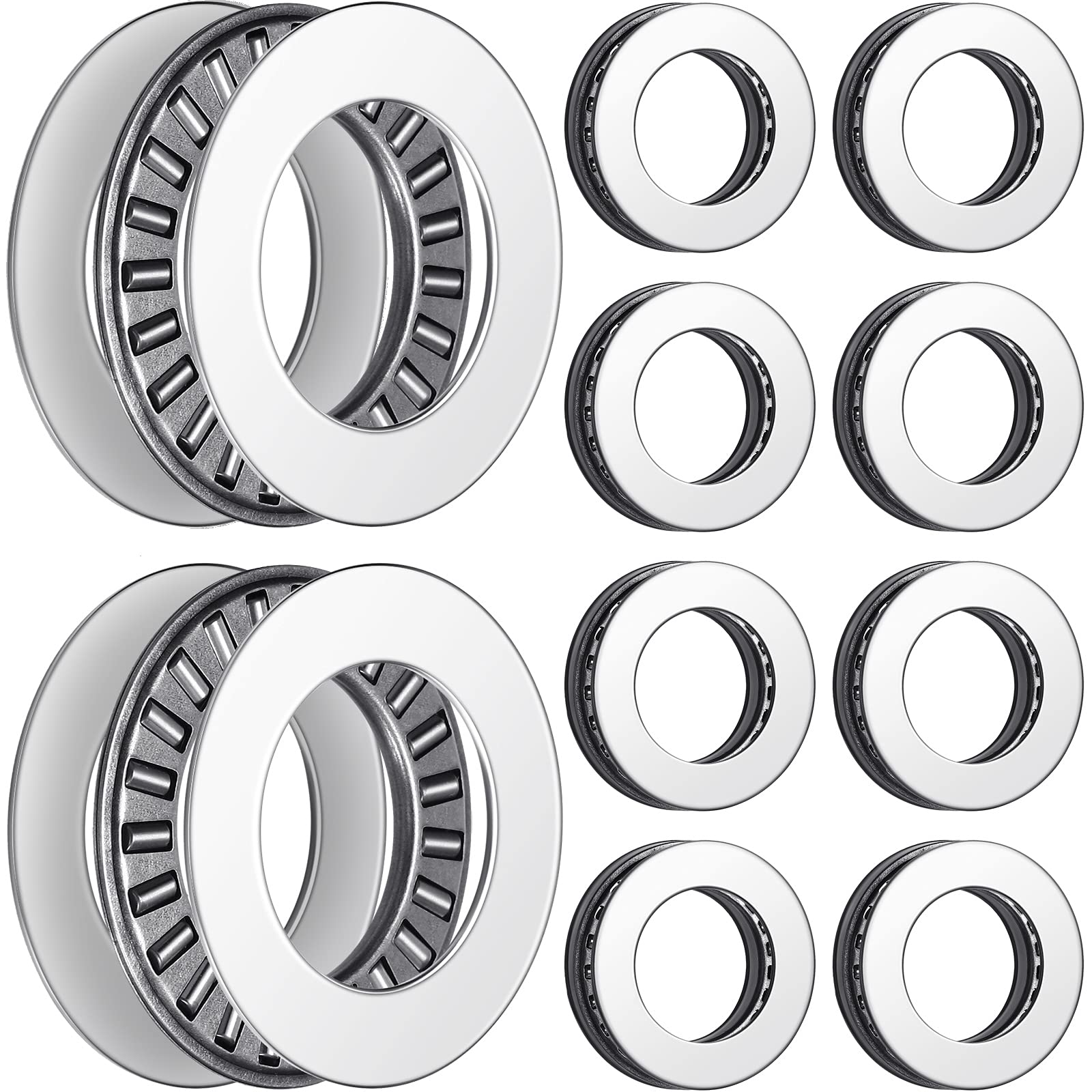 Photo 1 of 10 Sets Thrust Needle Roller Bearings with Washers 0.75 Inch Bore 1.25 Inch OD Industrial Bearing with Nice Load Carrying Capacity and Stiffness NTA1220 2TRA Thrust Needle Roller Bearing
