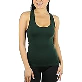 ToBeInStyle Women’s Ribbed Seamless Racerback Scoop Neck Tank Tops