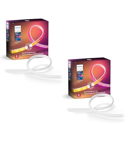 【新品】Philips Hue Lightstrip Plus 1m　2本 Philips Hue Lightstrip Plus (2m/6ft Base Kit with Plug