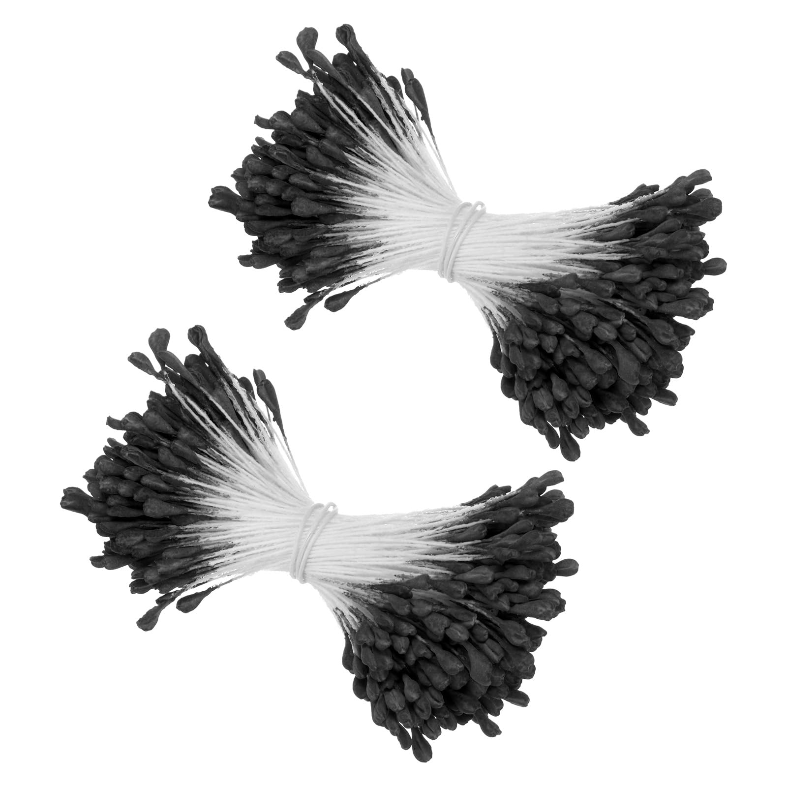 M METERXITY 680-Pack Artificial Flower Stamen Kit, 3mm Mini Double Heads Flower Stamens Pistil, Stamens for Flower Making/Craft DIY Wreaths/Wedding Floral Arrangements [Black]