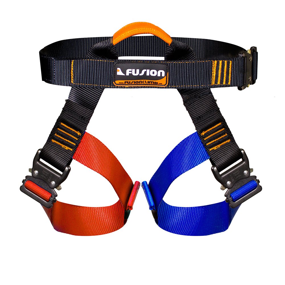Fusion Climb Concerto Color Coded Half Body Harness Black MXL Quick
