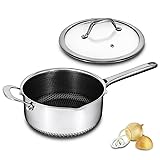 Bakoniion Hybrid Nonstick 4 QT Saucepan with