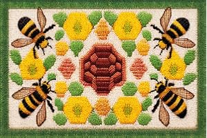 Latch Hook Rug Kits for Adults, Crochet Sewing Kit Classic Latch Hook 3D Craft Kit for Home Decor Festival Gift 23.6''x15.8''