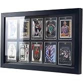 Bivitre Trading Card Display Frame with UV Protection Magnetic Card Holder | Wall Mount Baseball Card Display Case,Display for Basketball Football Hockey Pokemon MTG Yugioh, for 10 Standard Cards