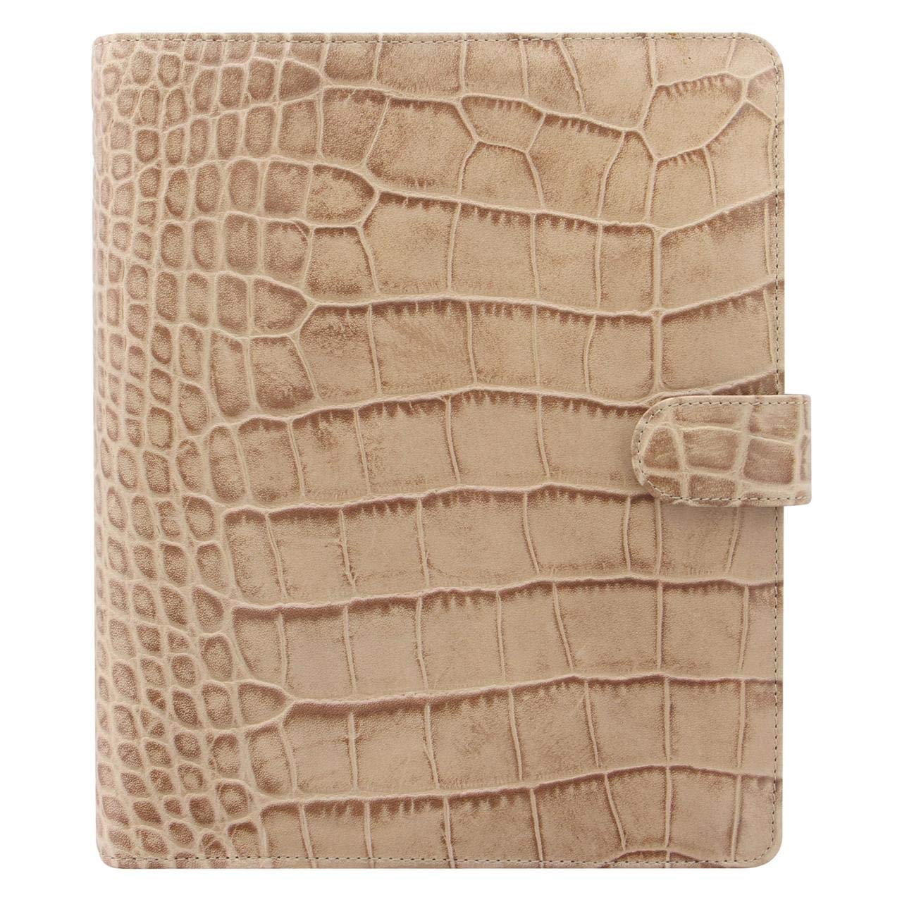Filofax A5 Classic Croc Organiser - Fawn