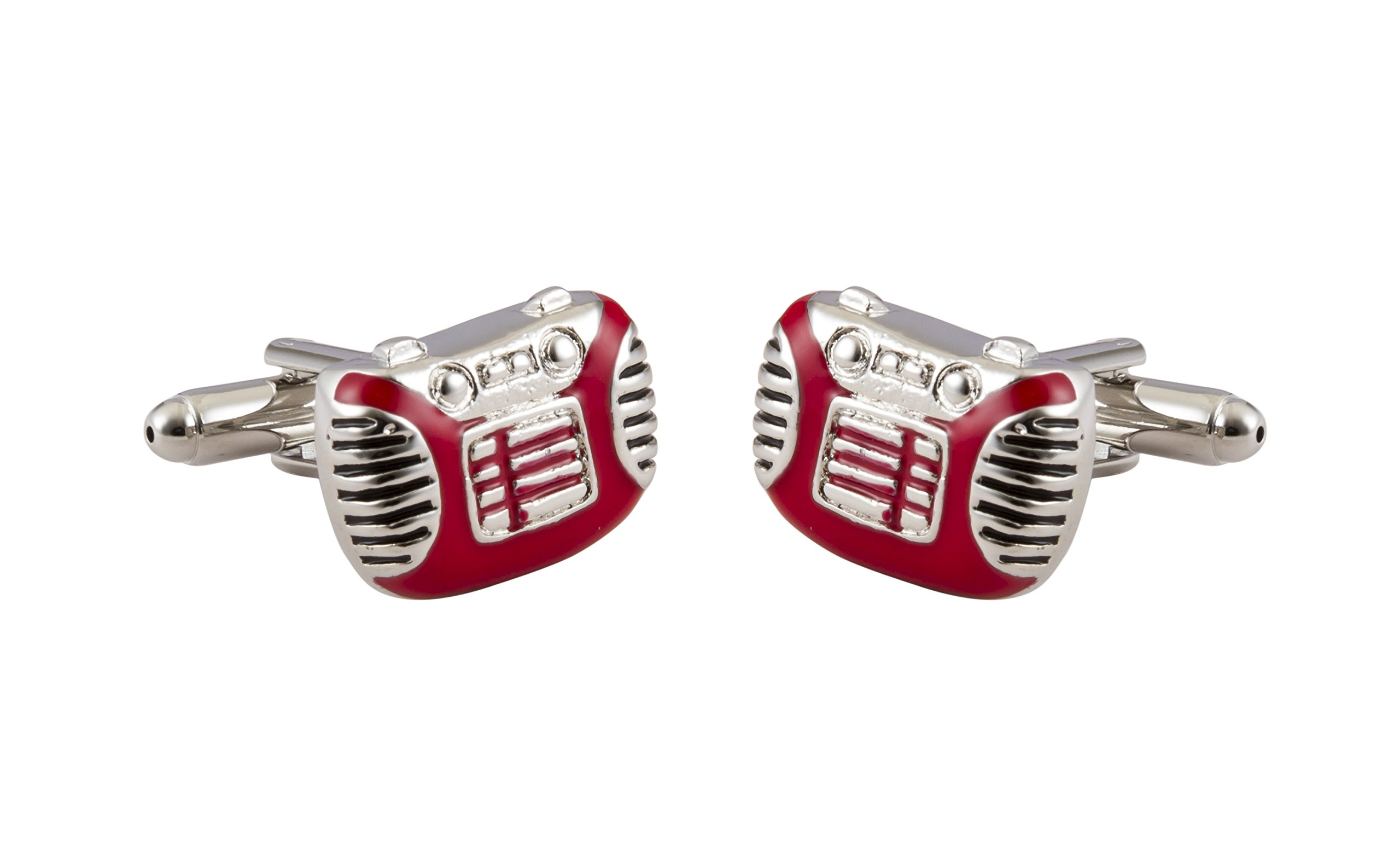 Knighthood Men's Retro Red Radio Cufflinks Red