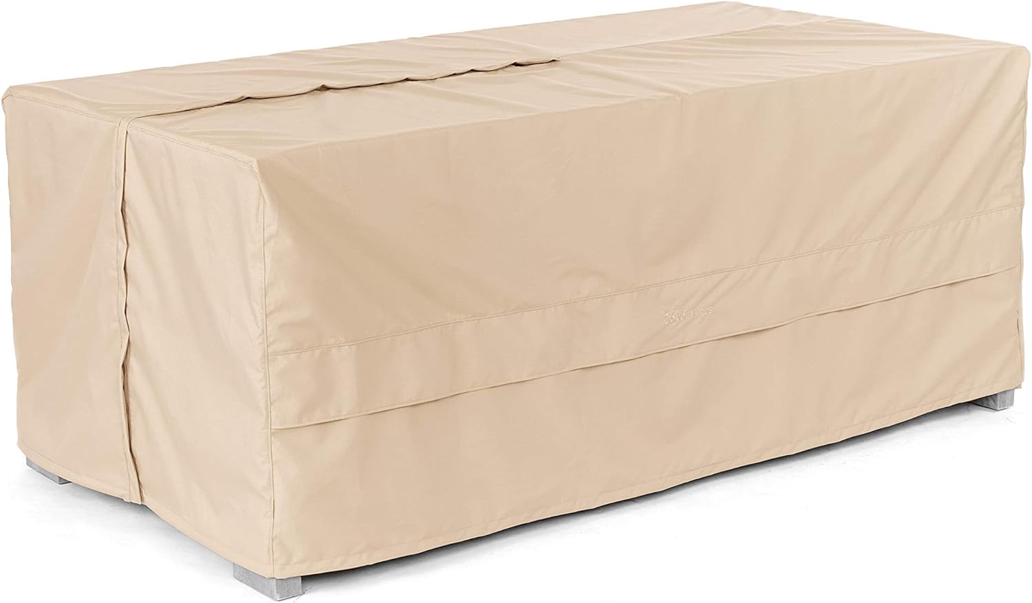 Amazon Com Rectangular Patio Table Cover Ultima Ripstop 600d Fade Resistant Poly Built In Covered Vent Buckle Straps Weather Resistant Ripstop Tan Garden Outdoor