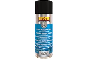 Hycote Wheel Spray Paint, Gloss Black, 13.5 Oz - Fast Drying Spray Paint for Automotive Rims, Durable & Weather Resistant Finish, For Use on All Surfaces Including Alloy, Steel, or Plastic, 400ml