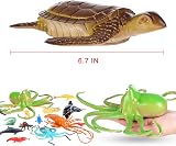 Nabance 18Pcs Sea Animal Toys Bath Pool Ocean Educational Learning Colors view 2