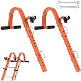 Ladder Stabilizer, Ladder Roof Hook with Wheel Ladder Hooks for Roof Ridge | Extension Ladder Stabilizer for Roof Gutter, Roof Ladder Standoff Arms,Extension Ladder Accessory, Gutter Cleaning Tools