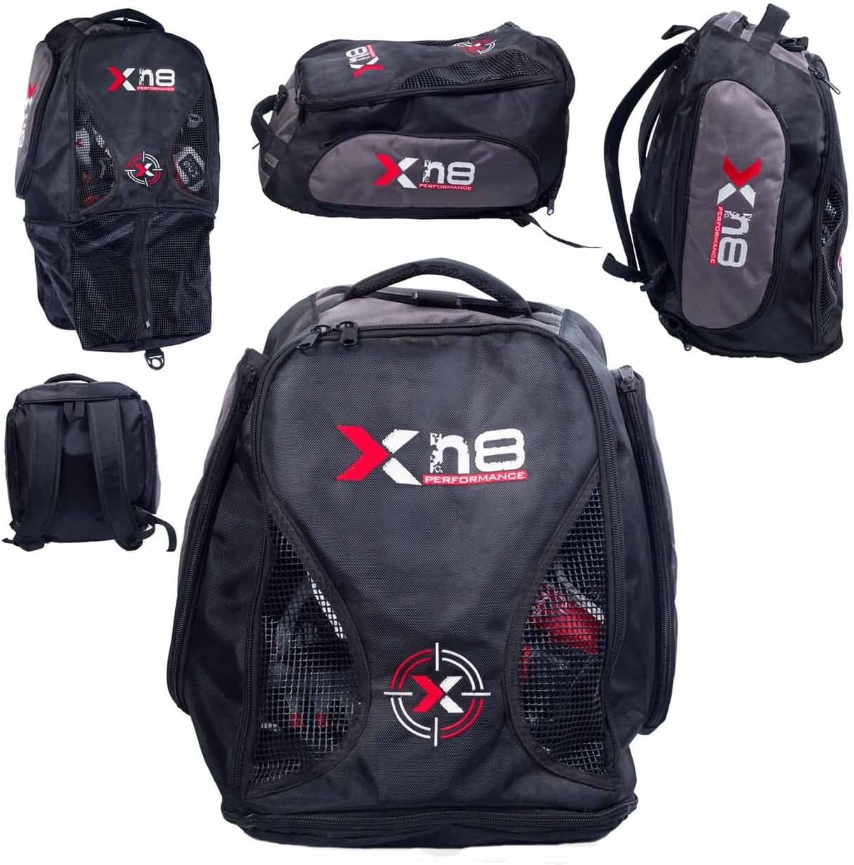 Xn8 Sports Black Kit Bag MMA Gym Boxing Foot Ball UFC Backpack