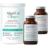 ALGAECAL Bone Builder &amp; Collagen Bundle &ndash; Clinically-Supported Collagen with Verisol, Fortibone, Fortigel + Plant-Based Calcium, Strontium, D3, K2, Magnesium &amp; 16 Nutrients for Beauty &amp; Bone Health