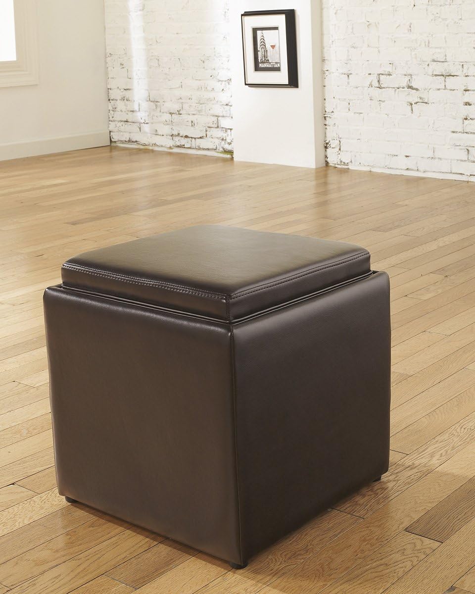 Ashley Furniture 7740211 Storage Ottoman with Flip Tray Top and
