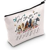 LEVLO Horse Cosmetic Make Up Bag Gift For Horse Lover God Says You Are Unique Special Lovely Chosen Makeup Zipper Pouch Bag (God Says Horse)