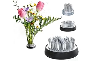 ITOIDS 3 Pcs Kenzan Flower Frog Set for Flower Arrangements – Japanese Ikebana Stem Holders with Rubber Base, 0.91", 1.38", 2.36" Sizes for Vases & Floral Design