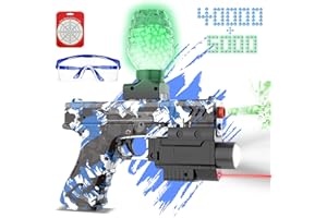 Anstoy Splat Gun Glowing in Dark Original Gel Ball Blaster Electric Splatter Ball Blaster Automatic for Christmas, Halloween, Birthday Gift, Adults Age 14+