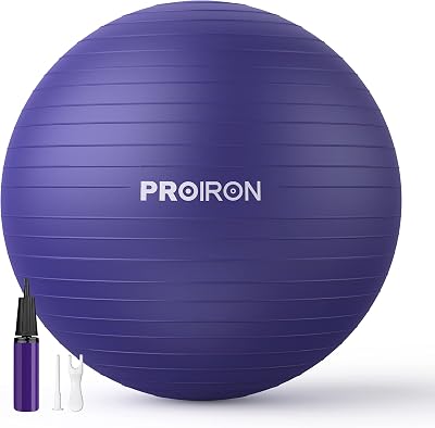 PROIRON Extra Thick Exercise Ball 55cm 65cm 75cm Anti-Burst Gym Ball
