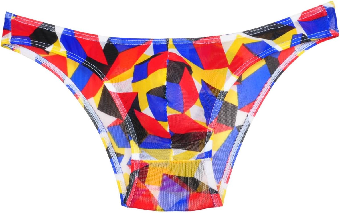 Jaxu Men's Cylinder Yarn Bikini Briefs Pouch Underwear Mini Pants
