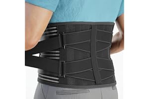 MODVEL Back Support Belt for Men & Women, Lower Back Brace Pain Relief, Breathable 6 Stays Lower Posture Corrector Women, Lum