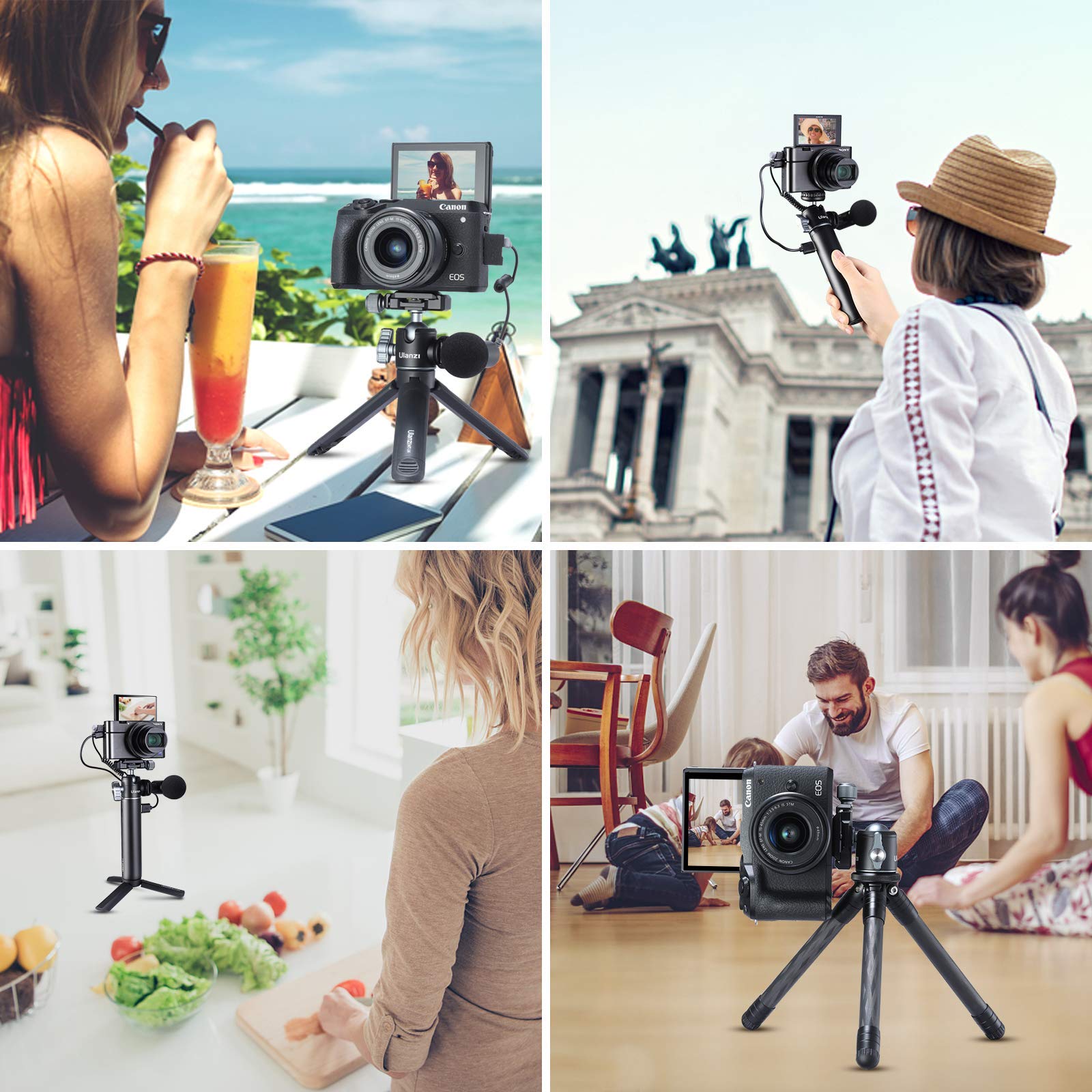 ULANZI U-80L Metal Ball Head Camera Mount Arca Swiss 360 Rotating with Quick Release Plate & Cold Shoe, 22lbs/10kg Load for 1/4