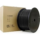 Gizmo Dorks 2.85mm PLA 3D Printer Filament 5kg 11lb Bulk Spool Black | Eco Friendly Bioplastic Plastic, Easy Print Plant Material Fit, Universal FDM Extrusion, Large Industrial Roll