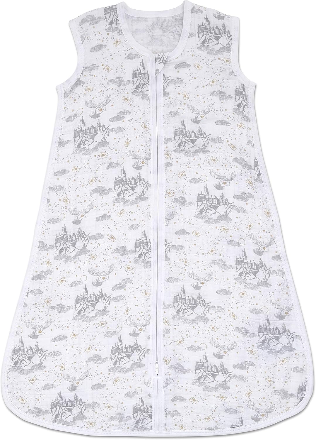 aden + anais Baby Sleeping Bag, 100% Cotton Muslin, Wearable Swaddle Blanket for Girls & Boys, Newborn Sleep Sack, Breathable & Lightweight, TOG Rating 1.0, 6-18 Months, Harry Potter™ iconic