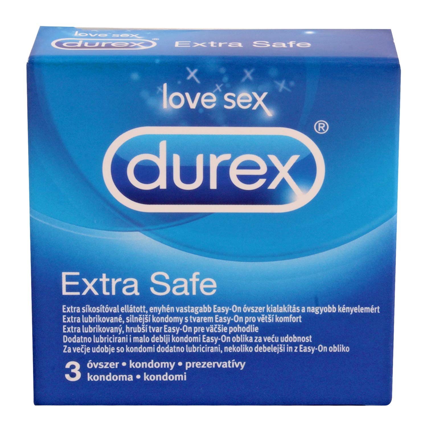 Durex Extra Safe 3 Count Condomsn Transparent 56 mm