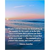 AMERICAN LUXURY GIFTS Marcus Aurelius Quote - Minimalist Wall Art - Modern Desk Decor, Classroom - 8x10 Unframed Print