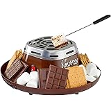Nostalgia Tabletop Indoor Electric S'mores Maker - Smores Kit With Marshmallow Roasting Sticks and 4 Trays for Graham Cracker