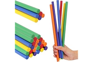 Geytetqi 60 Pieces Wooden Rhythm Sticks - 12 Inch 6 Colors Wooden Music Percussion Sticks, Smooth Surface and Colorful Lummi Sticks for Rhythm and Coordination Learning