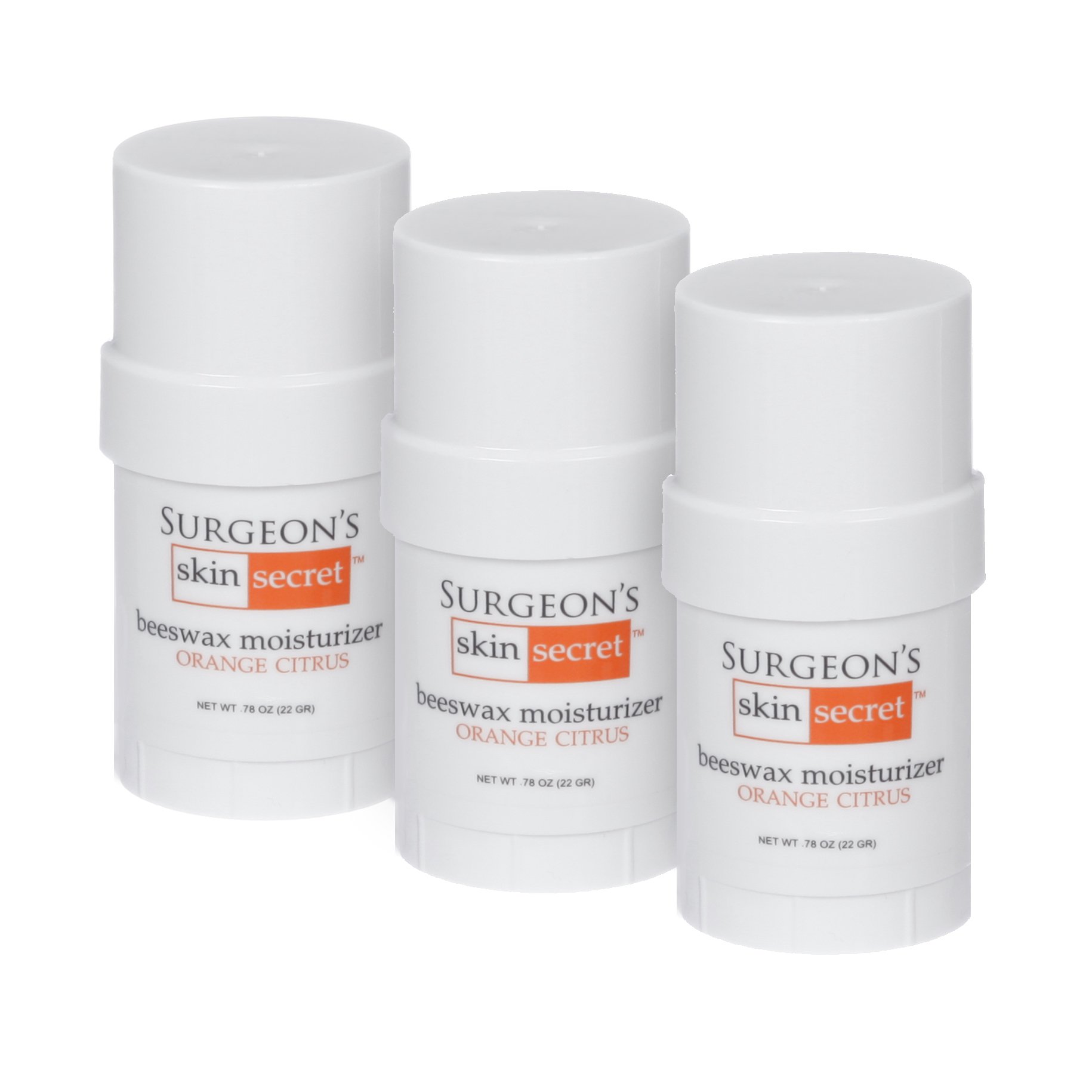 Surgeon's Skin Secret Twist-Up Sticks 3-Pack 2.5oz Orange Citrus