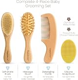 GigglyBums Baby Hair Brush and Comb Set 4 Piece Newborn Grooming Kit view 2