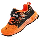 KUBUA Kids Sneakers Lightweight Boys Girls Tennis Shoes | Breathable, Comfortable, Non Slip, Easy to Put On, Running, Walking, Gym, School, Daily Play, Toddler