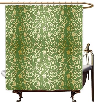 Amazon Com Skdsarts Shower Curtains Gray Yellow Sage Old