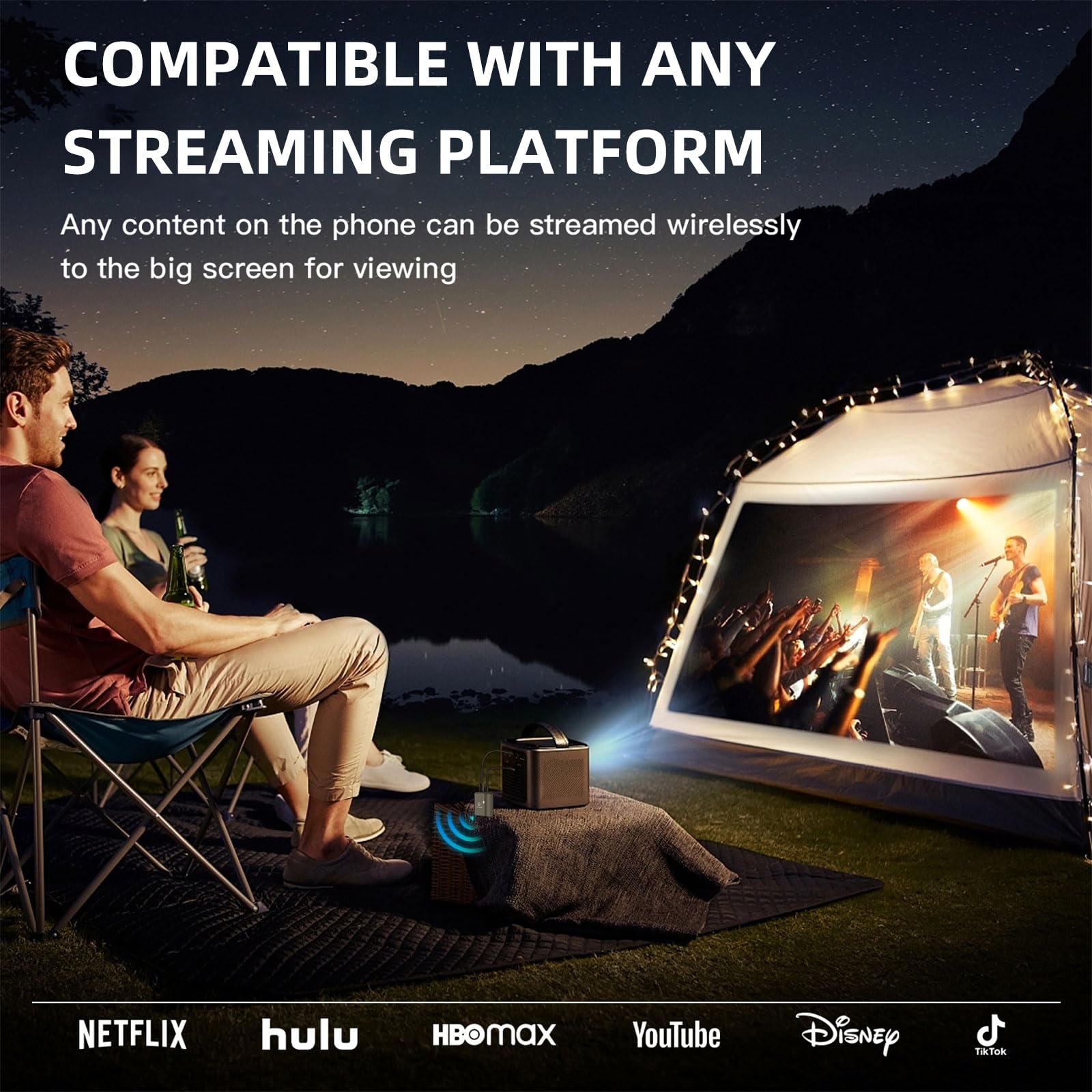 USB-C Wireless HDMI Transmitter and Receiver, Plug & Play – 1080P@60Hz, 2.4G/5G Streaming, 100FT Range, Compatible with Smartphone, Laptop, Netflix, Projector, HDTV, No App/WiFi Required