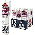 Kraken Bond Red RTV Silicone Gasket Maker - (12x10.1 fl.oz) High Temp Silicone Sealant for Automotive, Heat Resistant Up to 600F, Oil Resistant Automotive Silicone Sealant, 12 Pack