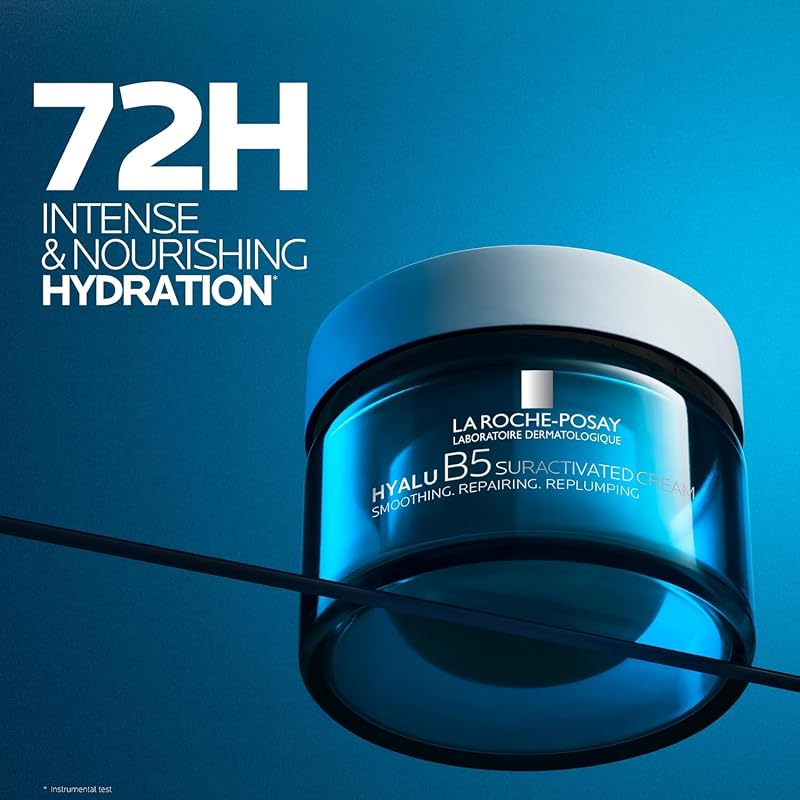 , Hyalu B5, Crème Suractivée, Crème Visage Raffermissante, Lissante et Repulpante, Enrichie en Acide Hyaluronique et Vitamine B5, Pour Tous Types de Peaux, Pot Rechargeable, 50 ml