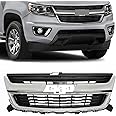 KARPAL Front Bumper Upper Grille Grill Compatible with 2015-2020 Chevrolet Colorado 84408363 w/Chrome