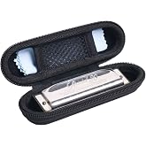 inDomit Harmonica Hard EVA Zippered Case for Hohner Special 20 / East top or Most 10 Hole Harmonica