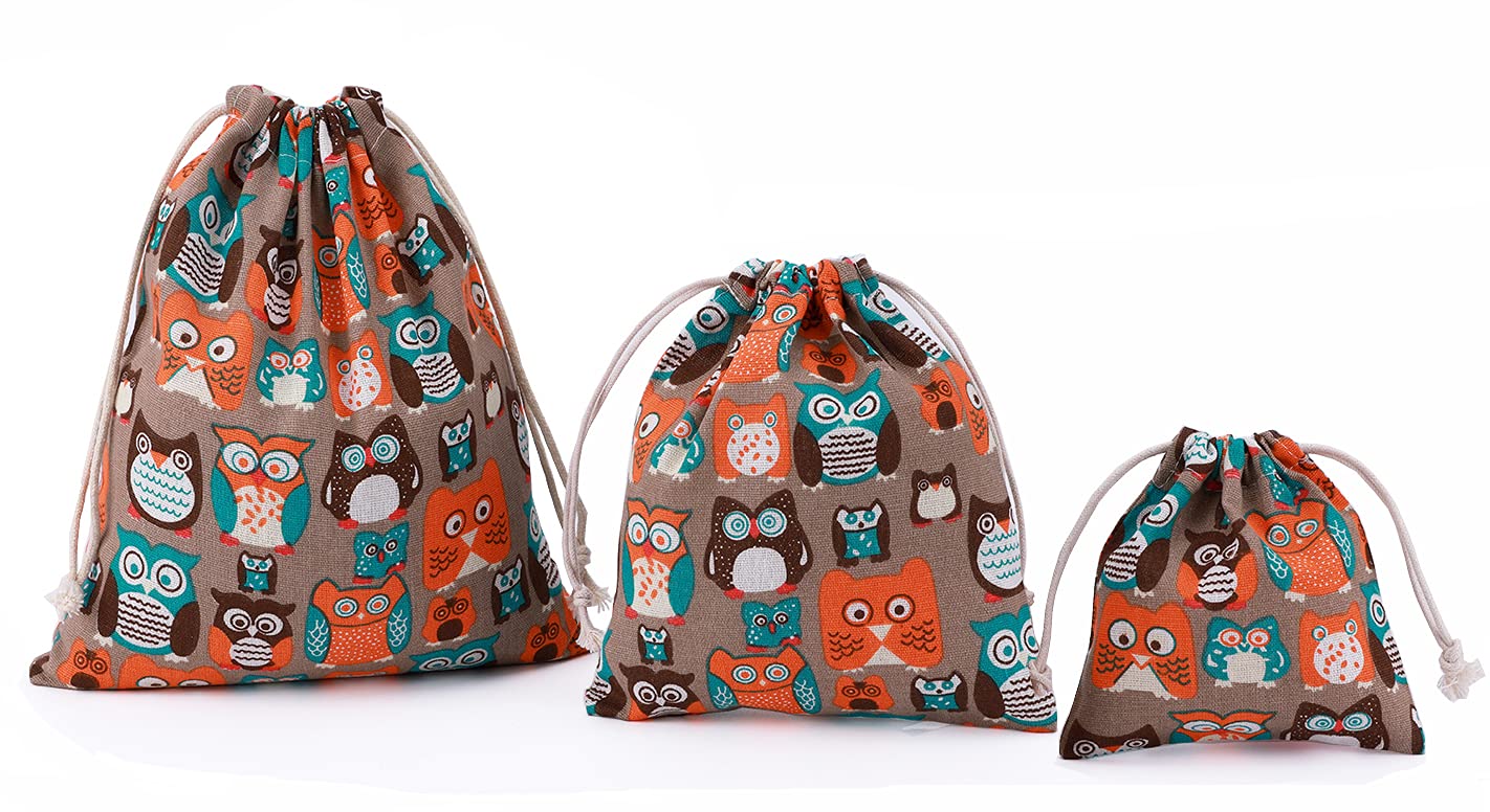 Amoyie 3 pcs Drawstring Storage Bags Set for Kids Toys Cosmetic Travel Home Accessories — image 1