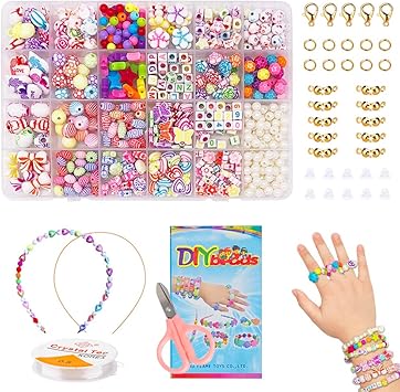 Idee Regalo Natale Per Clienti Estetica.Blazor Perline Fai Da Te Per Bambini Set Bambini Perline Acrilico Colorati Kit Ragazze Regali Di Natale Braccialetti Fai Da Te Gioielli Braccialetti Necklace Perline Di Collane Che Fanno Kit Amazon It Giochi